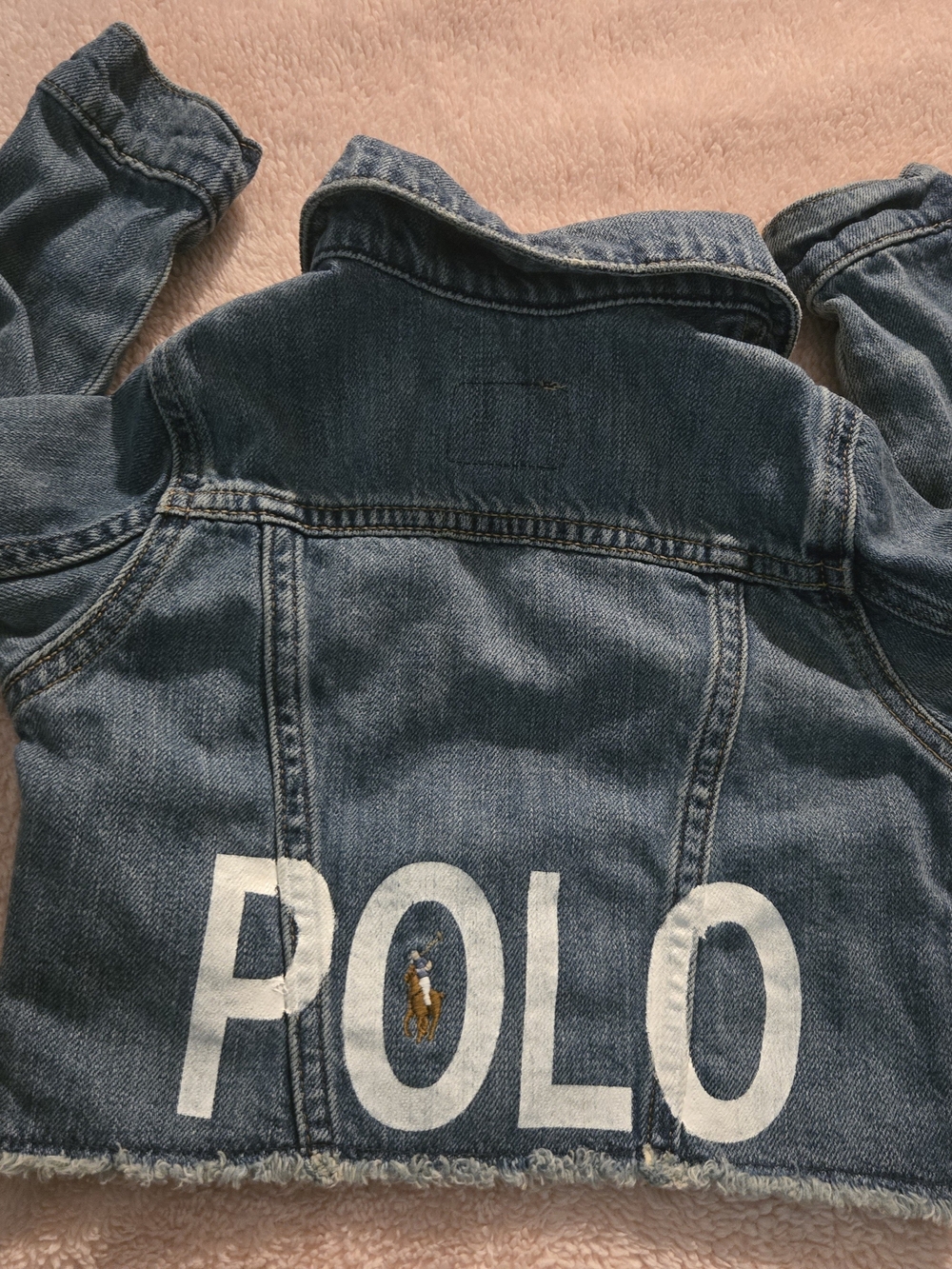 Polo by Ralph Lauren Kids Distressed Denim Jacket with White Logo